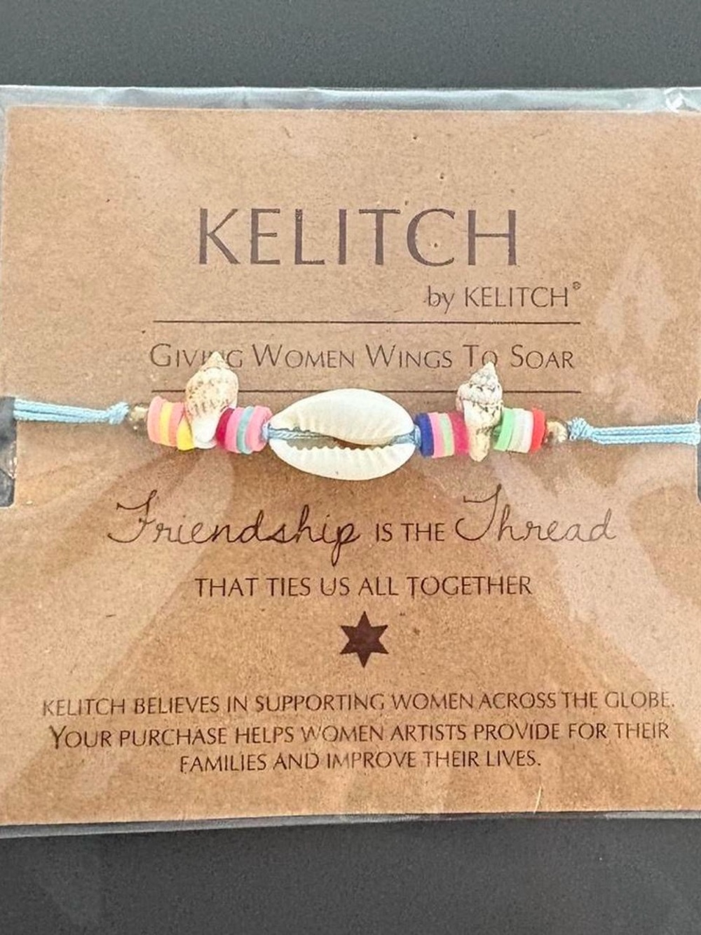 Light Blue Cord Cowrie Shell Friendship Bracelet